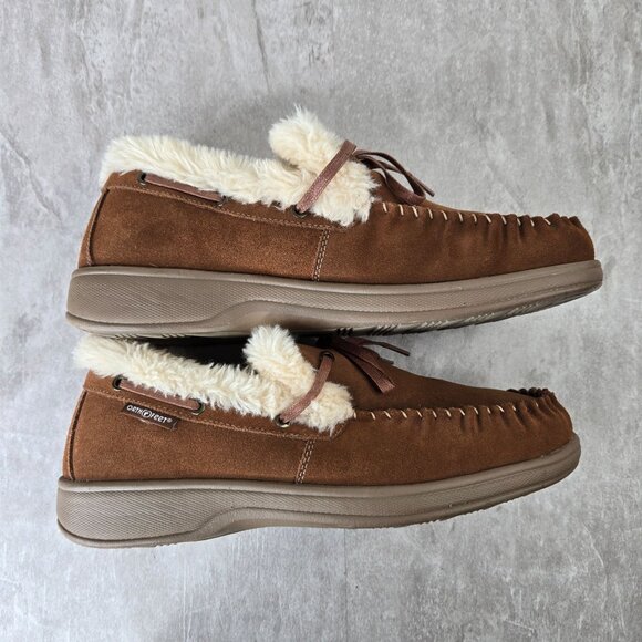Orthofeet Tuscany Loafer Slippers Mens 10 Wide Brown Suede Comfort Slip On Shoes - Picture 6 of 11